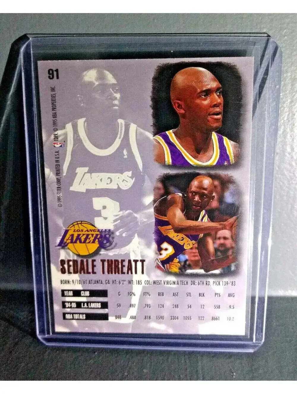 1995-96 Sedale Threatt Fleer Ultra #91 Basketball Card